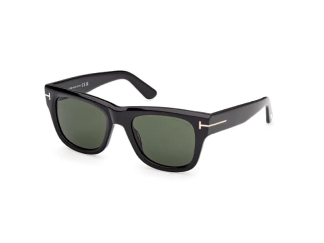 TOM FORD Man TOM FORD FT1304 FINN-02 01N Sunglasses Acetate Black Green Squared Normal Black Sunglasses Man Acetate