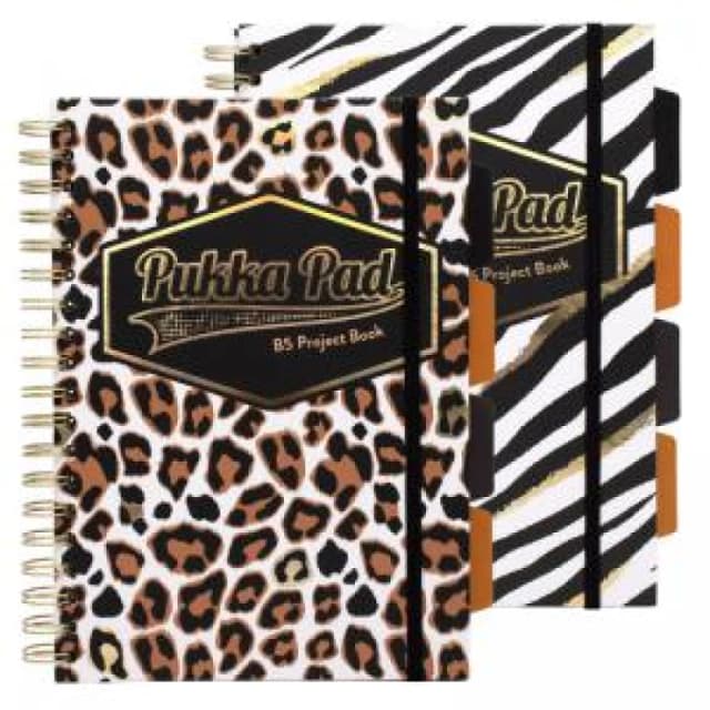 Pukka Pad Wild Hardback Project Book B5 Assorted (2 Pack) 9523AST-WLD