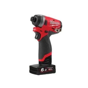 Milwaukee Power Tools M12 FID-602X Fuel Sub Compact 1/4in Impact Driver 12V 2 x 6.0Ah Li-ion