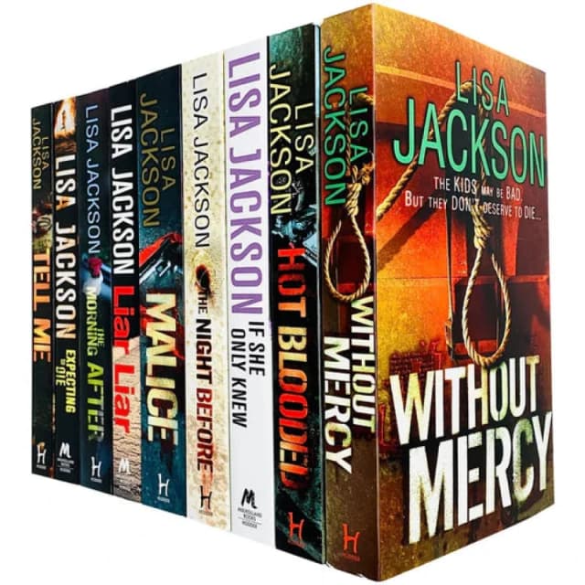 Lisa Jackson 9 Books Collection Set (Expecting to Die, Liar Liar, If She Only Knew, The Morning After, Without Mercy, Tell Me, Hot Blooded, The Night