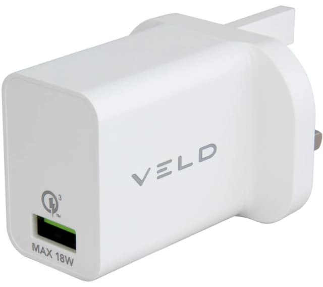 VELD VH18AW Super-Fast 18 W USB Wall Charger - White 5014117970427