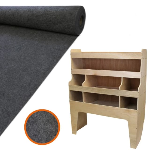 Monster Racking 11Sqm Anthracite Van Lining, Glue & Vw Transporter Rack