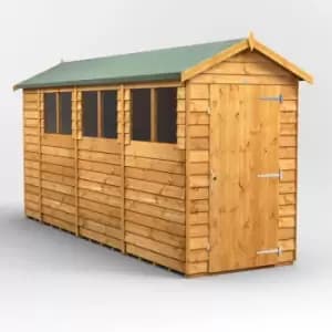 14x4 Power Overlap Apex Garden Shed