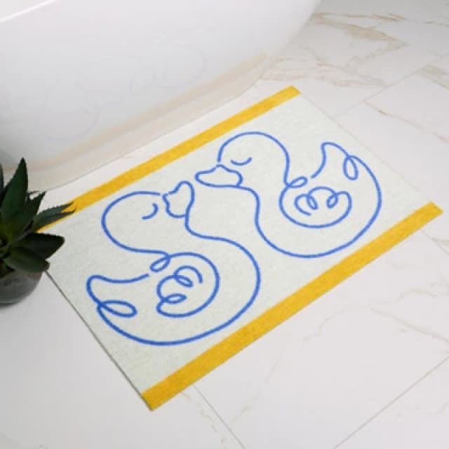My Mat Nylon Printed Bathroom Linear Ducks 50X75, White 5.02613E+12