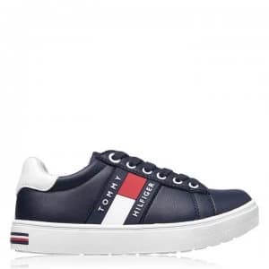 Tommy Hilfiger Low Flag Trainer - Blue/White C007