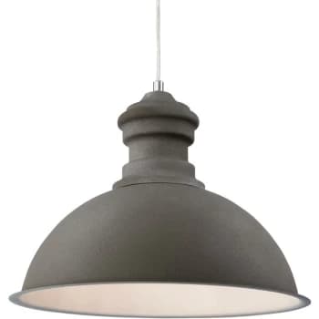 Firstlight - Aztec - 1 Light Dome Ceiling Pendant Rough Sand Concrete, E27