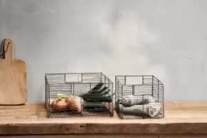 Nkuku Inkollu Storage Basket Kitchen Storage Gold Small