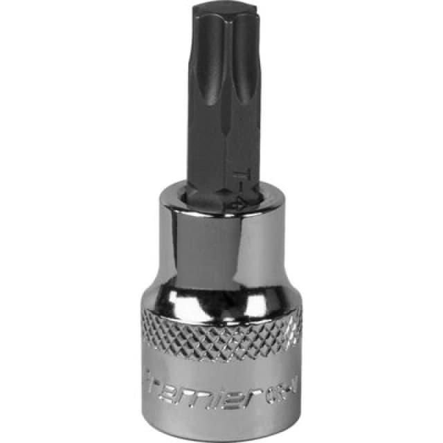 Loops T47 TRX Star Socket Bit - 3/8" Square Drive - PREMIUM S2 Steel Head Knurled Grip Metallics