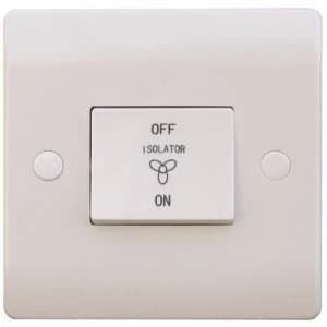 ESR Sline 10A White 1G 3 Pole 230V Electric Fan Isolator Switch