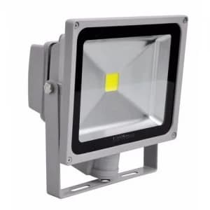 Lighthouse IP65 Ultra Efficient LED Grey Aluminium PIR Floodlight - 30 Watt
