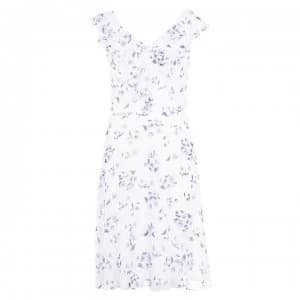 DKNY Rattle Hem Dress - 2134B IVRY/LILA