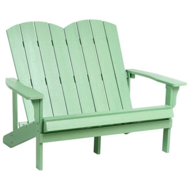 Beliani Garden Bench Adirondack 125cm Light Green