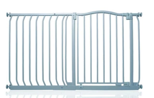 Safetots Curved Top Safety Gate, 125Cm - 134Cm, Matt Grey, Pressure Fit Stair Gate