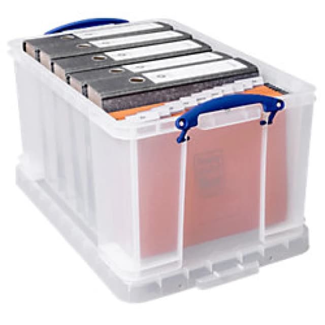 Fellowes Prostore Storage Box 48L (in Outer Carton), Clear 7730901