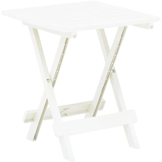 VIDAXL Folding Garden Table White 45x43x50cm Plastic vidaXL 8719883859910