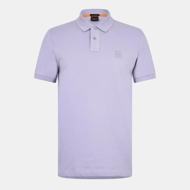 Boss Mens HBO Passenger Premium Design Polo Shirt Open Purple 549 male 6XL