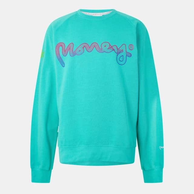 Money Flow Wave Crew Teal male X Small