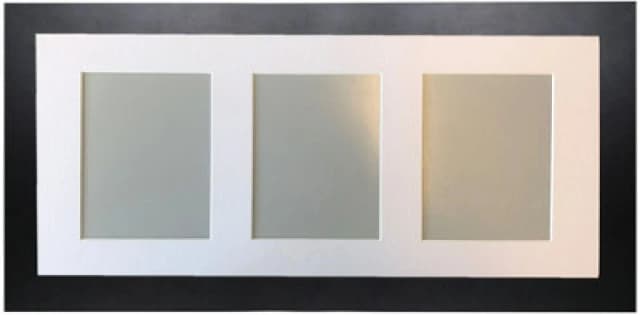 Frames By Post Metro Black Frame With White Mount For 3 Image Sizes 7 X 5 Inch