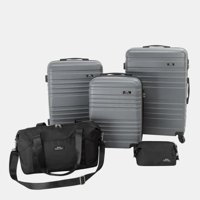 Slazenger 5 Piece Suitcase Luggage Set Grey unisex One Size