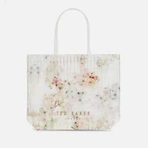 Ted Baker Womens Sazacon Floral Tote Bag - Ivory