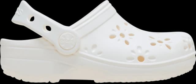 Crocs Kids Toddler Classic Floral Cut-Out Clogs Chalk C5