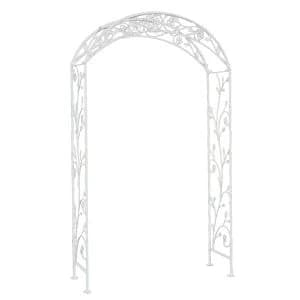Charles Bentley Garden Wrought Iron Garden Arch White