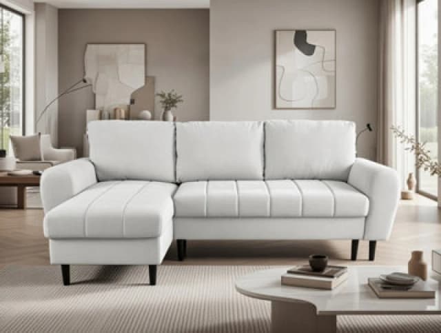 DS Living Sienna 3 Seater Right Hand Facing Storage Sofa Bed in Silver Silver Unisex