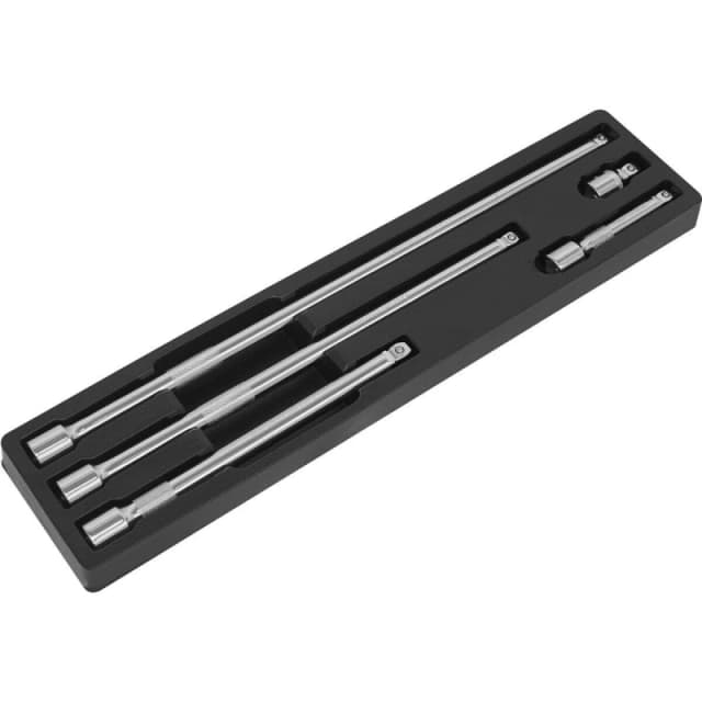 Loops 5 Piece Knurled Wobble Extension Bar Set - 1/2" Sq Drive - Socket Retainer Multi