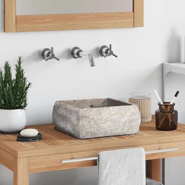 VIDAXL Sink Grey 30x30x13cm Marble Vidaxl 8720286300879