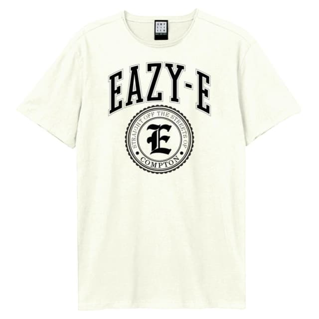 Amplified Amplified Men Compton Crest Eazy-E T-Shirt in White Size: X-Small White XS Male 5063574975452