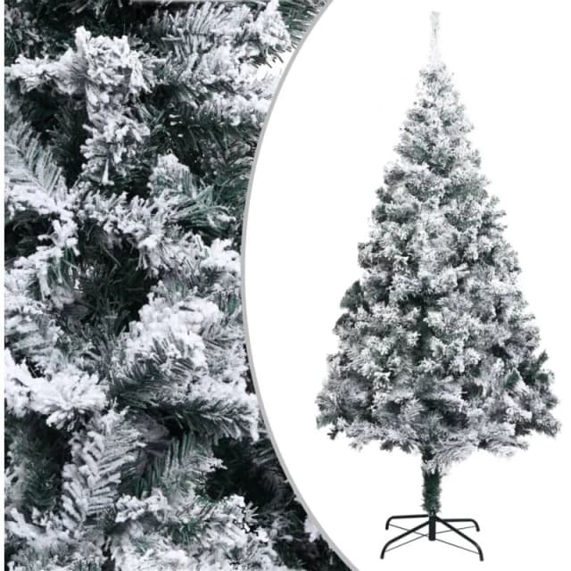 VIDAXL Vidaxl - Artificial Christmas Tree with Flocked Snow Green 240cm pvc 8720286011652