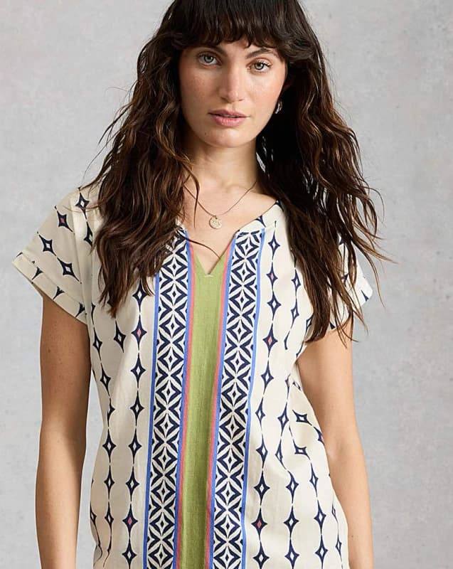 White Stuff White Stuff Nelly Notch White Multi-Coloured - White Stuff - Size: 14 White Multi-Coloured Female 14 ZD52403