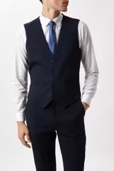 Tailored Fit Navy Essential Waistcoat