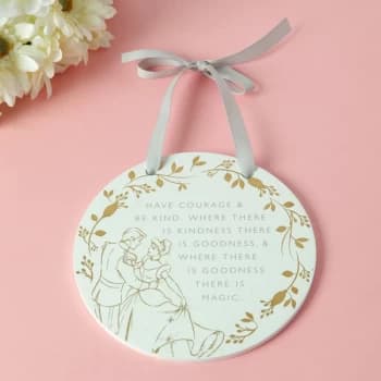 Happily Ever After Round Plaque - Cinderella