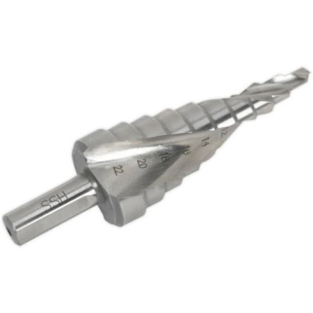 Loops HSS 4341 Spiral Flute Step Drill Bit - 4mm to 22mm Holes - Precision Drilling Multi