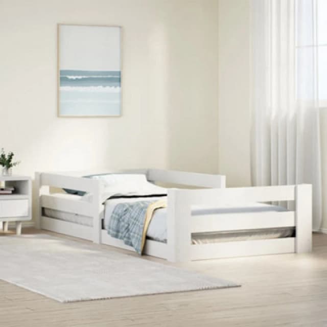 VIDAXL Vidaxl - Bed Frame without Mattress White 75x190cm Small Single Solid Wood Pine 8721158397102