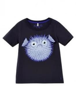Joules Toddler Boys Archie Fish T-Shirt - Navy