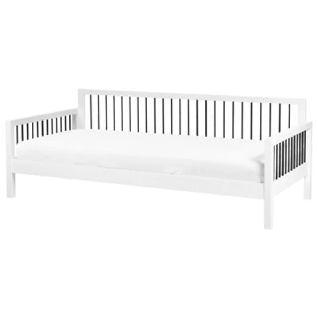 Beliani Daybed Wood Tricot 90 X 200 Cm (Eu Single) White