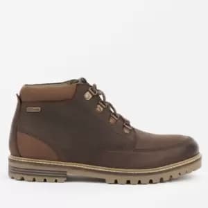 Barbour Fenton Lace-Up Leather-Blend Boots - UK 10