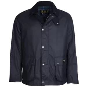 Barbour Mens Crested Strathyre Wax Jacket Navy/Ivy Large