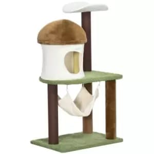 PawHut Cat Tower w/ Cat House Sisal Scratching Post Hammock