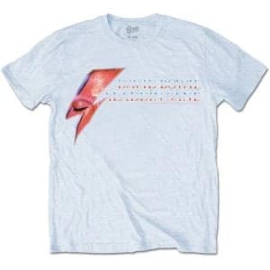 David Bowie - Aladdin Sane Eye Flash Unisex Large T-Shirt - Blue