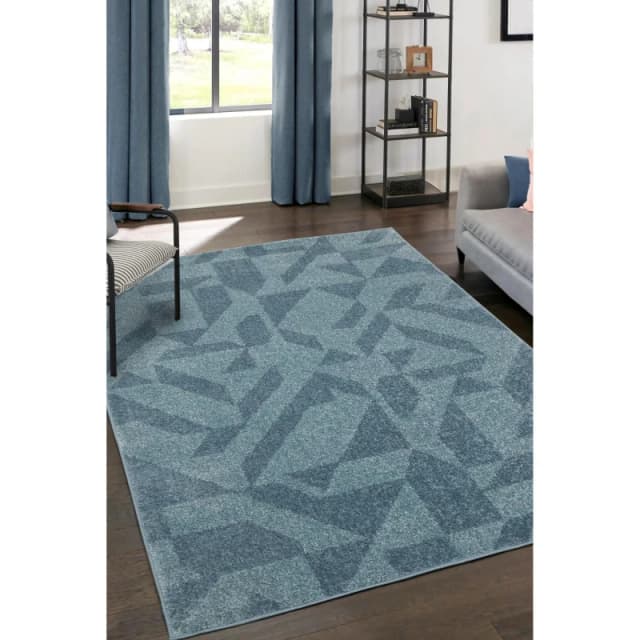 Homemaker Juno Geometric Blue 120x170 Rug, Blue JUNOGEOBLU120