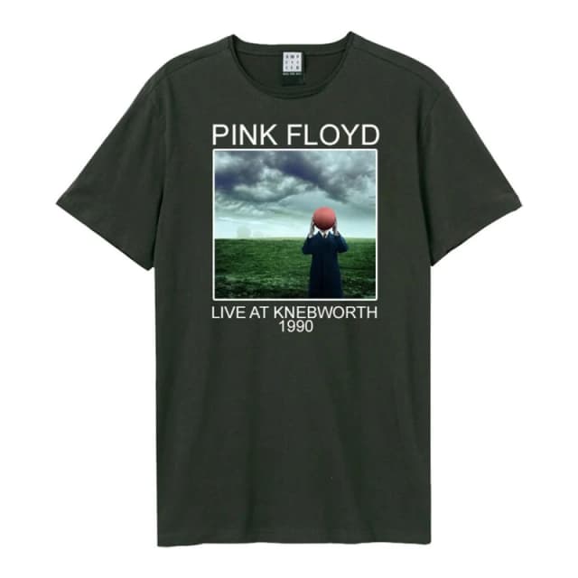 Amplified Amplified Men Knebworth Pink Floyd T-Shirt in Charcoal Size: Small Charcoal S Male 5063470407866