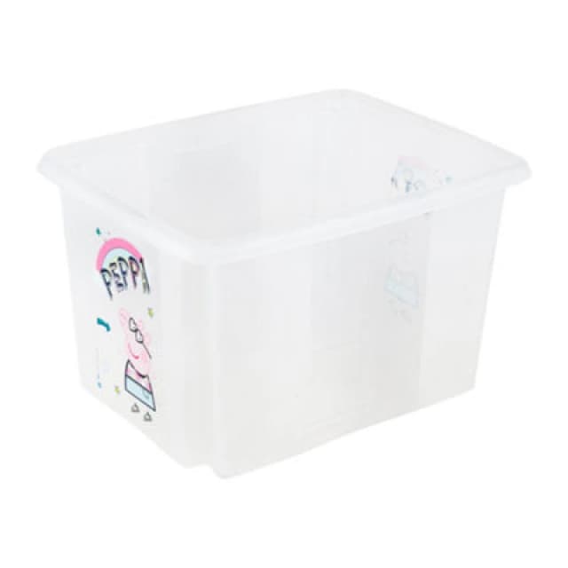 Keeeper Peppa Pig 30L Large Plastic Stackable Storage Box With Lid