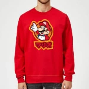 Nintendo Super Mario Mario Kanji Sweatshirt - Red - L