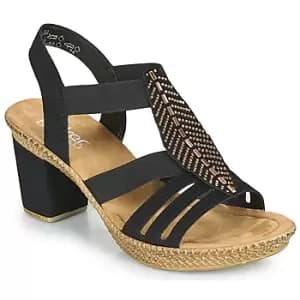 Rieker Platform Sandals Black schwarz Morokko 8