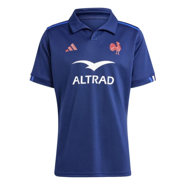 adidas France Rugby Home Shirt 2024 Adults - Blue Blue S