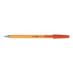 Q-Connect Ballpoint Pen Fine Red Pack of 20 KF34048