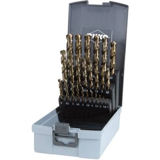 RUKO RUKO 215215RO HSSE-Co 5 Metal twist drill bit set 25 Piece DIN 338 Cylinder shank 1 Set 215215RO